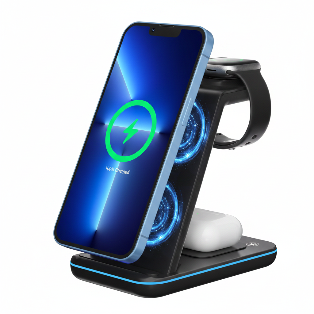 3-in-1 Wireless Charger – Detail Shot
