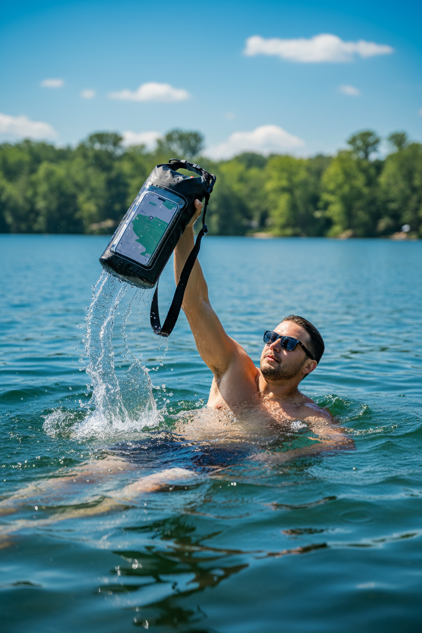 Outdoor Dry Bag with Phone Pouch